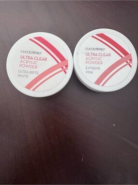 Cuccio Pro Ultra Clear Acrylic Powder Duo - White & Pink